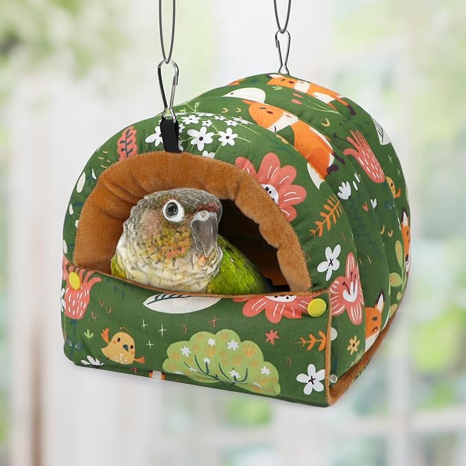 Wontee Bird Nest House Winter Warm Snuggle Hut Bird Bed Hanging Hammock - Image 5