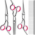Professional Dog Grooming Scissors Kit, Titanium Coated Dog Scissors by FAIGEO