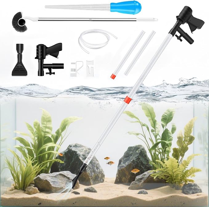 Aquarium Gravel Cleaner, Fish Tank Cleaner, Manual Vacuum Water Changer by Unknown
