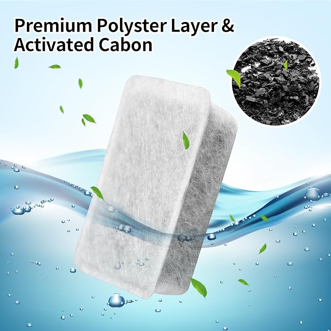 Pet Fountain Charcoal Water Filter Replacement, Dog Cat Water Bowl Filter Pet - Image 5