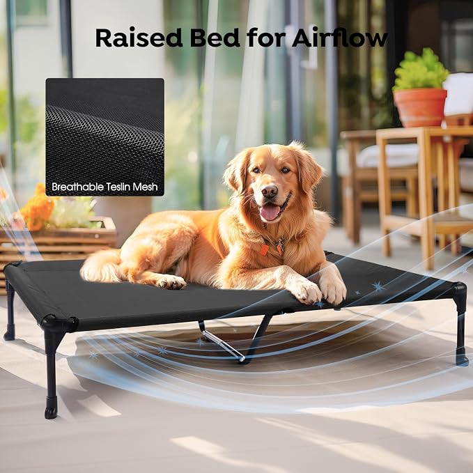 Veehoo Orthopedic Elevated Dog Bed + Removable Fluffy Pillow-Top Mat, Plush - Image 6