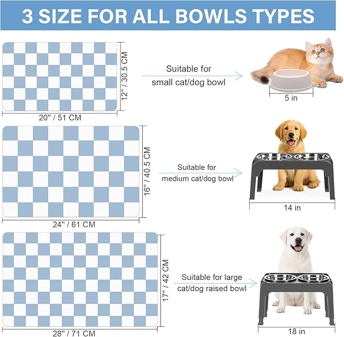 Cat Food Mat - 12"x 20" Cat Dog Mats - Image 4