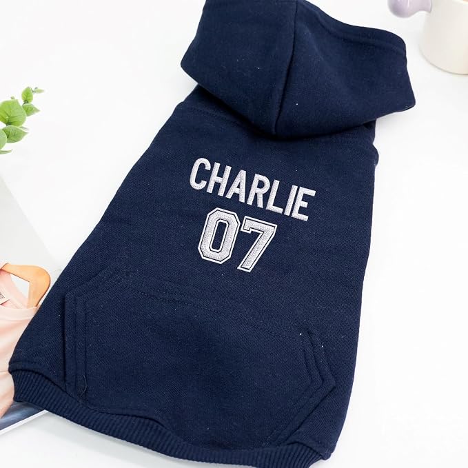 Personalized Name Dog Hoodie, Embroidered Hoodies Pets Name, Custom Pet Memorial - Image 4