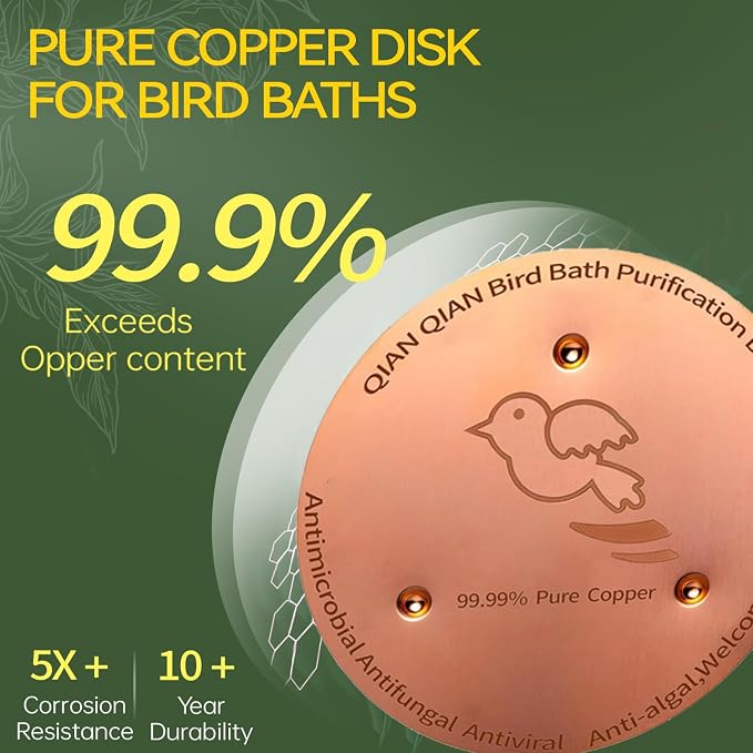 Bird Bath Copper Disk, Copper Bird Bath Purification Disk, Pure Copper Cleaning - Image 6