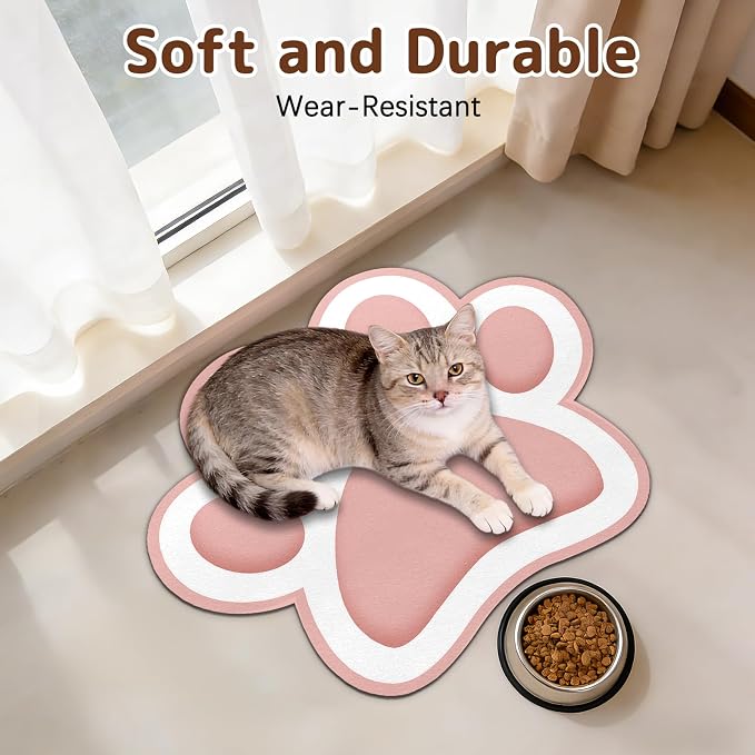 Dog Food Mat for Bowls, Absorbent Quick Dry Dog Cat Mats for Food and Water - Image 4