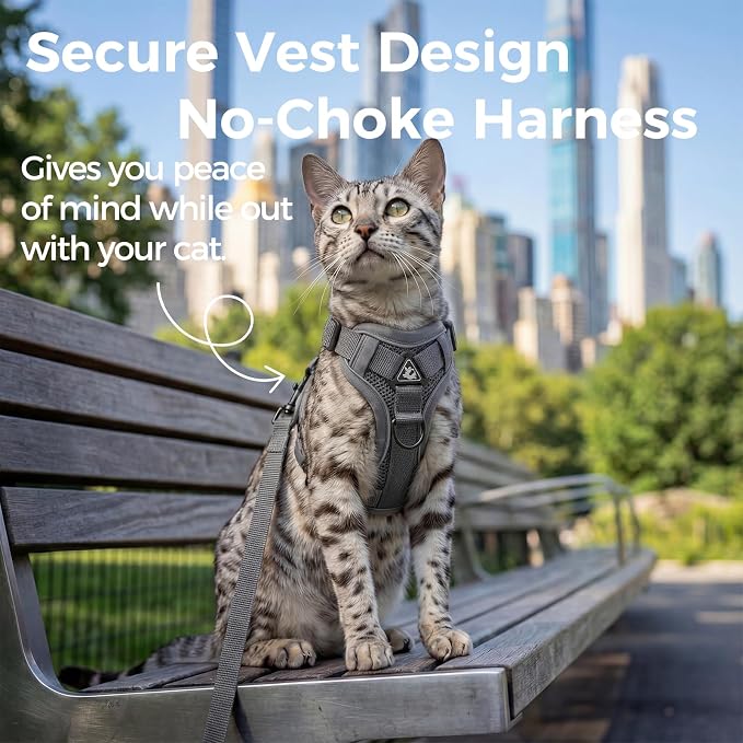 Cat Harness and Leash Set Escape Proof Tactical Small Kitten Harness Emotional - Image 3