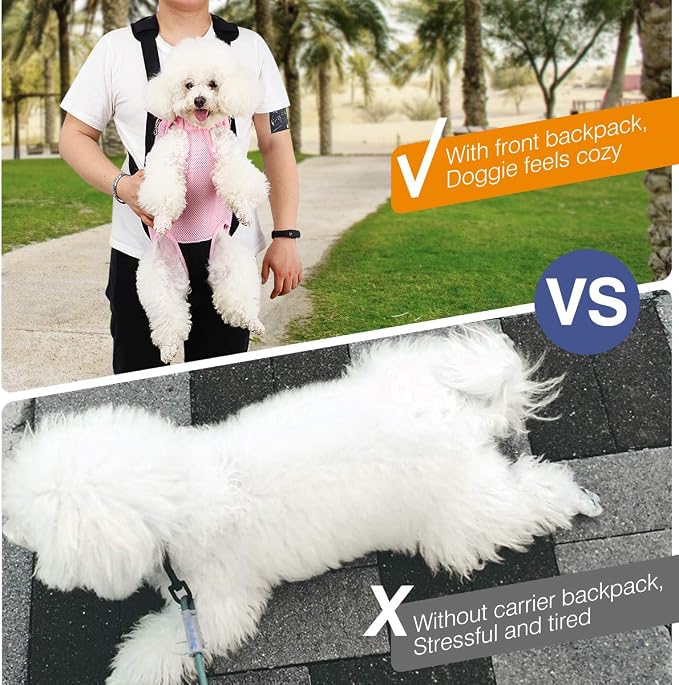 Pawaboo Pet Carrier Backpack, Adjustable Pet Front Cat Dog Carrier Backpack - Image 6