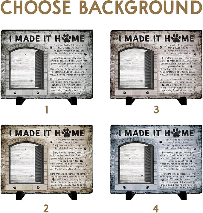 Personalized Polychromatic Rock Plaque: 'I Made It Home' - Image 3