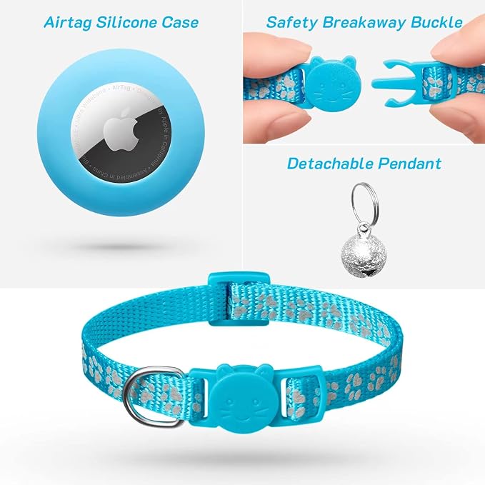 2 Pack Airtag Cat Collar Breakaway - Image 3