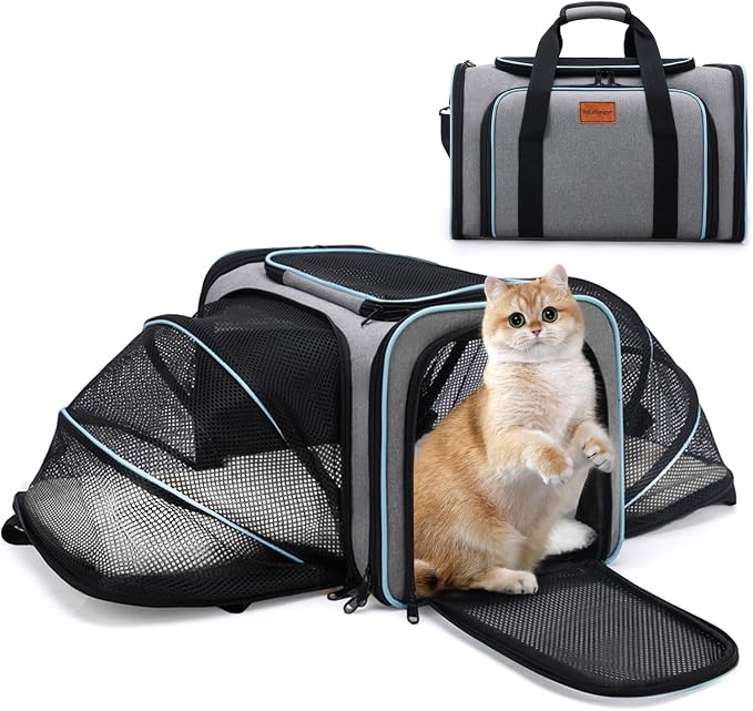 Expandable Pet Carrier, Airline Approved Soft-Sided Cat Dog Travel Bag by Unknown