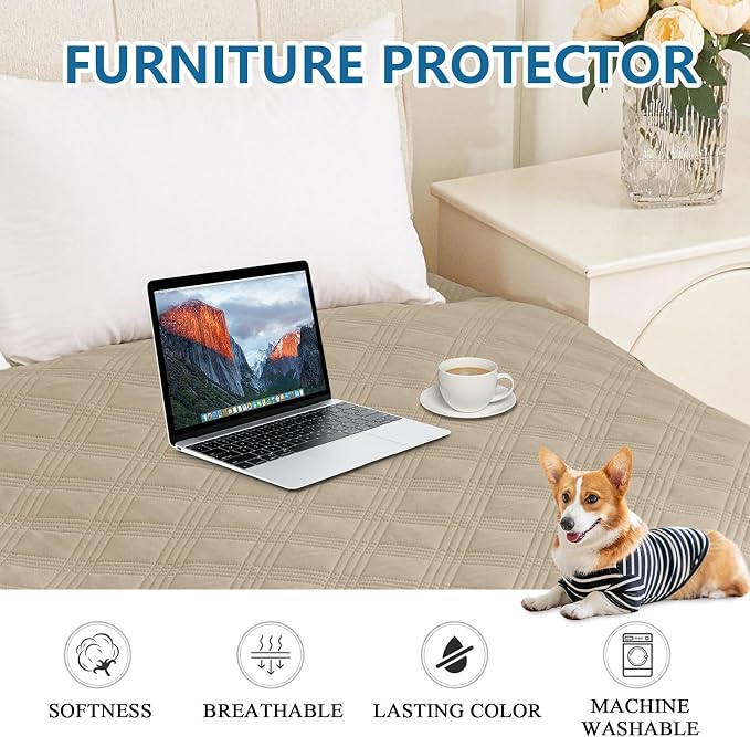 hyha Waterproof Dog Blanket, Reversible Pet Bed Blanket, Soft Sofa Couch Cover - Image 8
