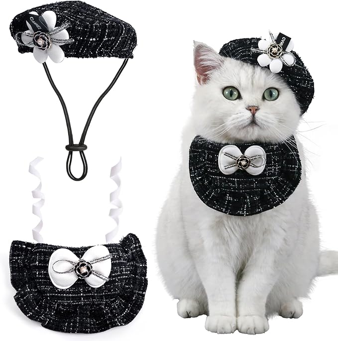 HOWWFALY 2PCS Cat Beret Hat by HOWWFALY