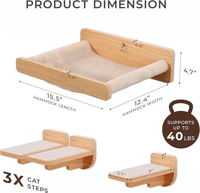 Space-Saving Cat Wall Shelves – Interactive Cat Wall Climber - Image 2