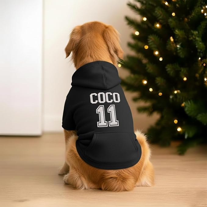 Personalized Dog Hoodie, Custom Embroidered Name Pet Hoodie, Warm Winter Outfit - Image 6