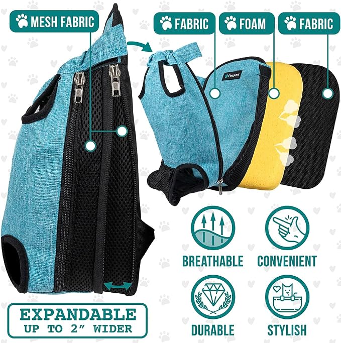 PetAmi Dog Carrier Backpack, Adjustable Pet Cat Front Carrier Backpack - Image 3