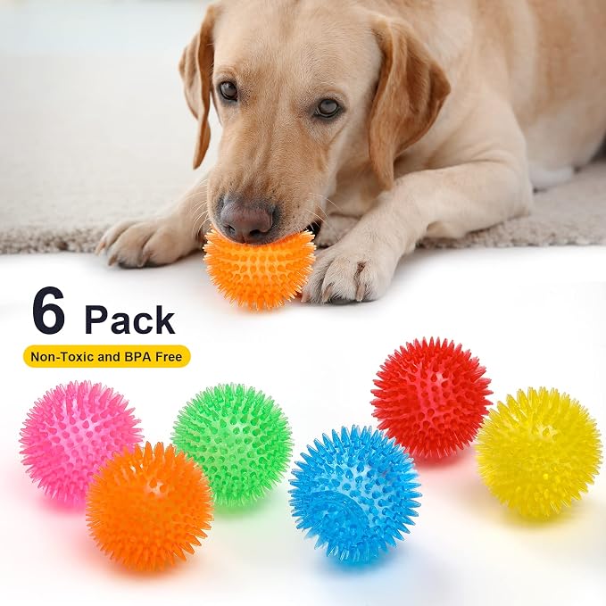 VITEVER 3.5” Squeaky Dog Toy Balls Puppy Chew Toys - Image 6