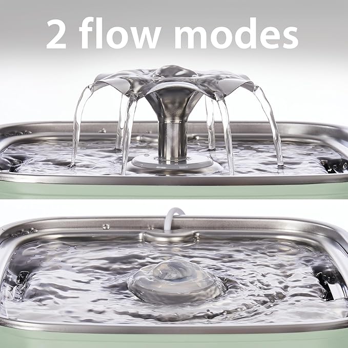 Veken Innovation Award Winner Stainless Steel Cat Water Fountain, 108oz/3.2L - Image 6