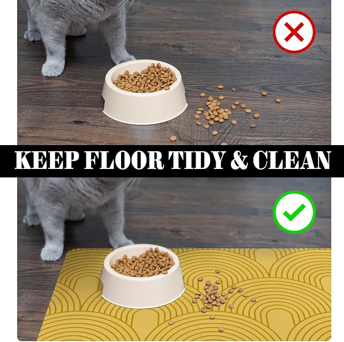 Dog Food Mats for Floors Absorbent, Pet Cat Food Mat - Image 4