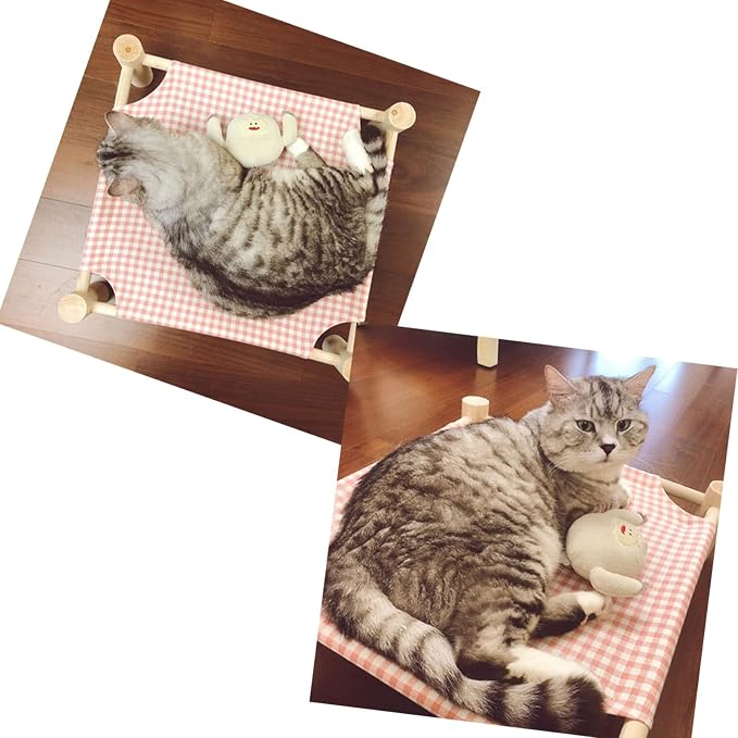 Pozico Elevated Cat & Dog Bed – Wooden Frame Pet Hammock - Image 6