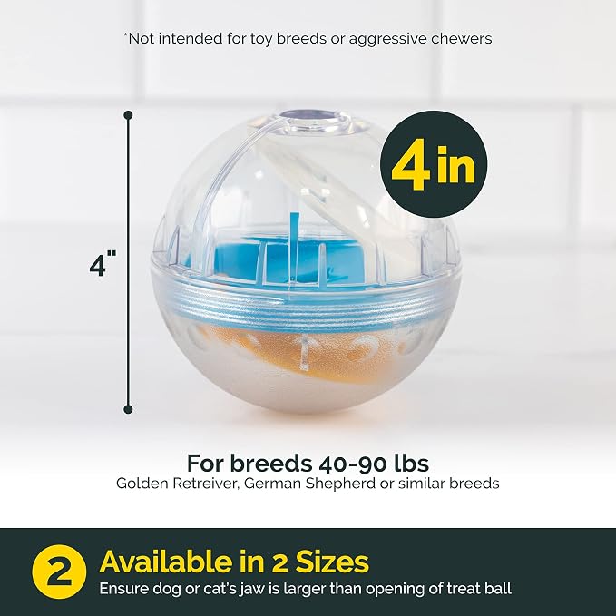 Pet Zone IQ Treat Ball Dog Treat Dispenser Toy Ball Interactive Toy - Image 7