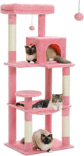 Cat Tree for Large Cats with Metal Plush Big Hammock, 56.3" Cat Tower for by MUTTROS