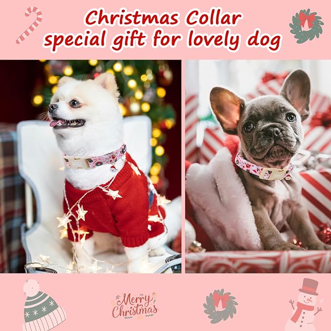 Christmas Dog Collar, Soft Winter Dog Collars - Image 2