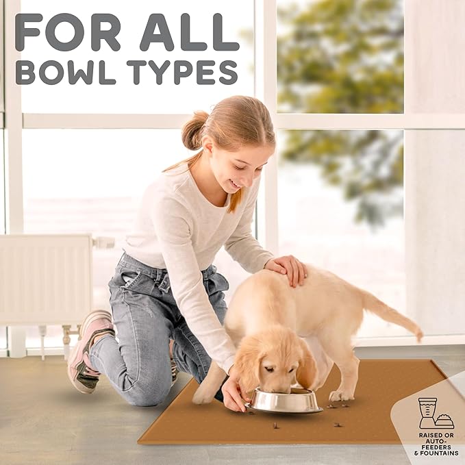 Dog Food Mat - 28x18 Raised Edges Dogs Mat - Image 6