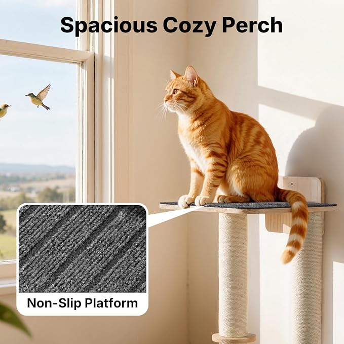 Veehoo Cat Wall Shelves, 28.3" Cat Wall Climber - Image 3