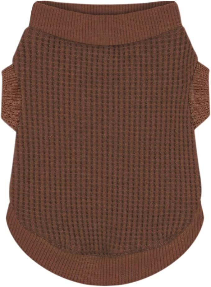 Cozy and Functional Dog Shirts for Small Puppies: Stretchable Brown Attire by Paiaite