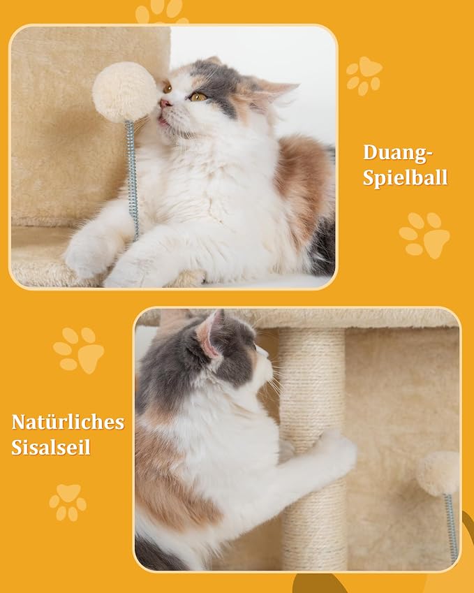 14in Cat Tree Tower with Large Perch, 20 * 16.5 Inch Top Bed - Image 5