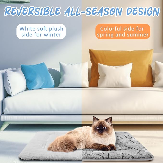 VitalCozy 2 Pack Self Warming Cat Mat Self Heating Pad Bed Reversible Machine - Image 6