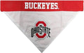 Pets First Collegiate Pet Accessories, Reversible Bandana, Ohio State Buckeyes by PETSFIRST