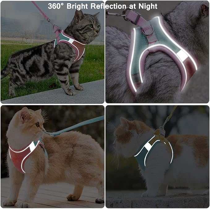 JSXD Cat Harness, Leash and Collar Set, Escape Proof Kitten Vest Harness - Image 4