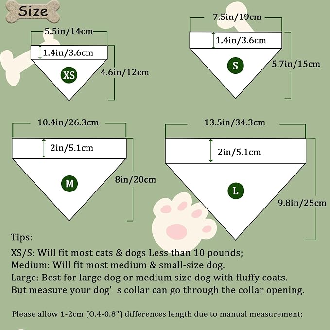 8 Packs Sublimation Blank Dog Bandana Over Collar, Pet Collar Sip-On Bandana - Image 2