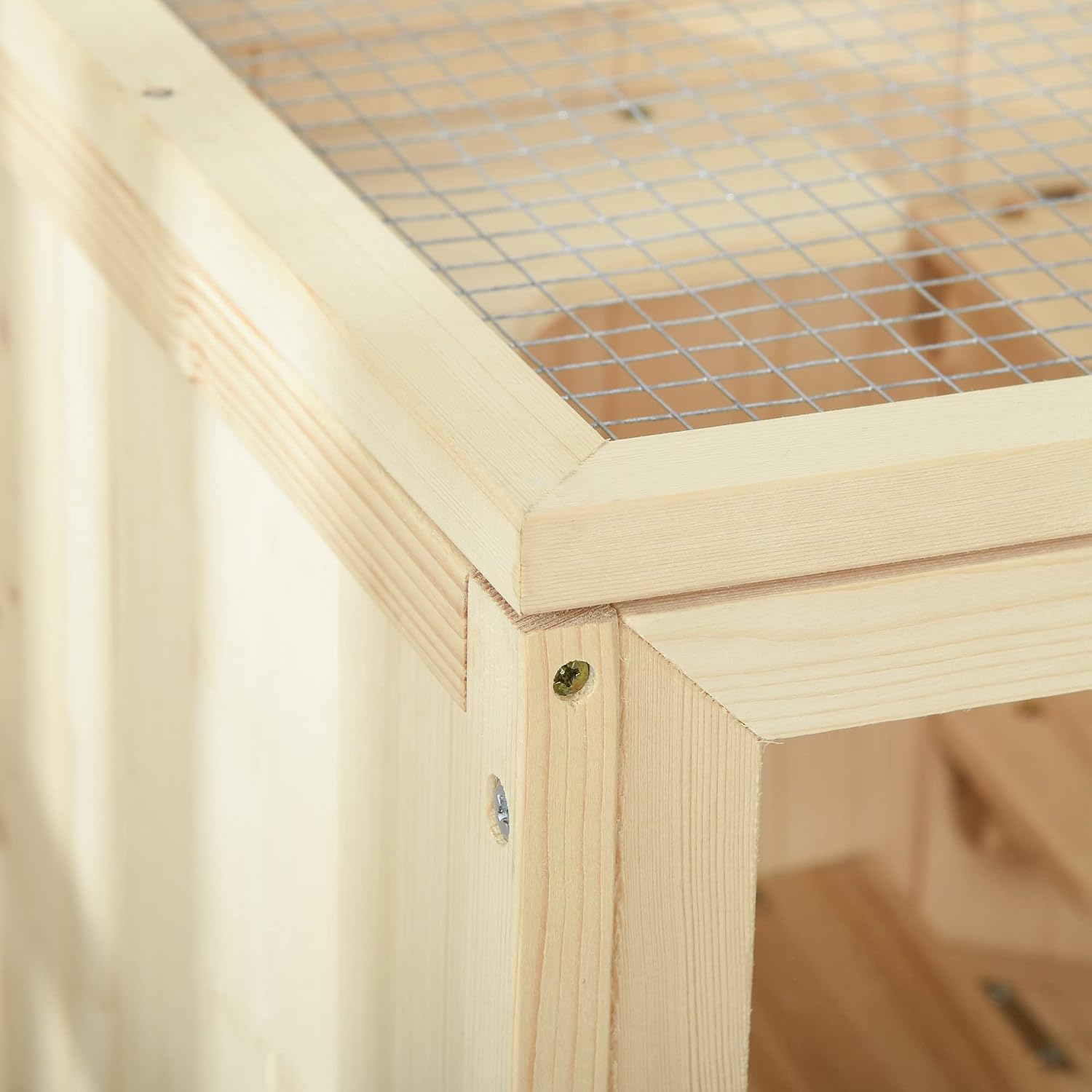 PawHut 3-Tier Wooden Hamster Cage with Storage Shelf - GlobalHabitat Supply