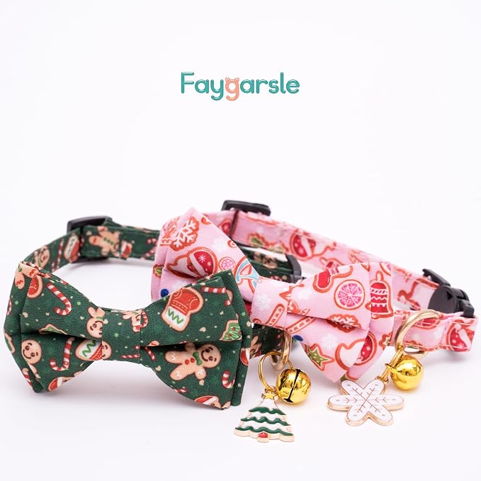 Faygarsle 2 Pack Christmas Cat Collars - Image 7