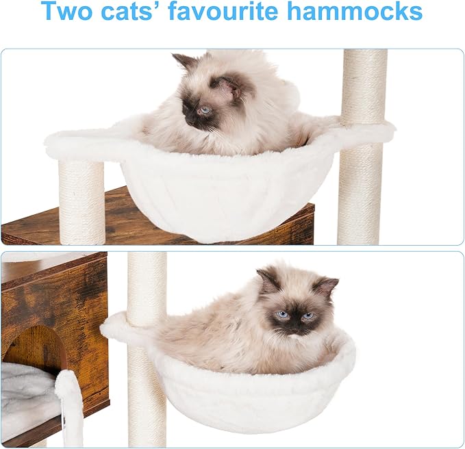 Hey-brother Cat Tree with Litter Box Enclosure, Modern Cat Tower - Image 5