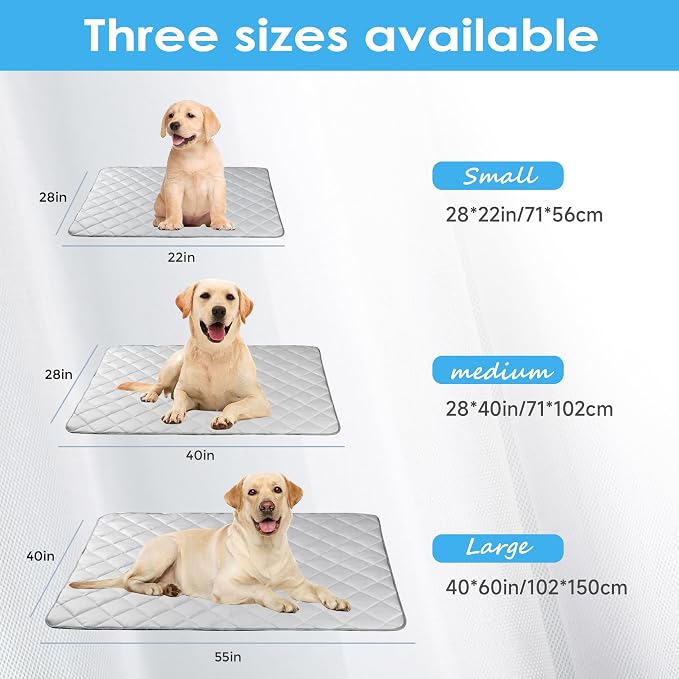 Dog Cooling Mat, Washable Dogs Cats Pet Non-Toxic Cooling Pads Summer Sleeping - Image 3