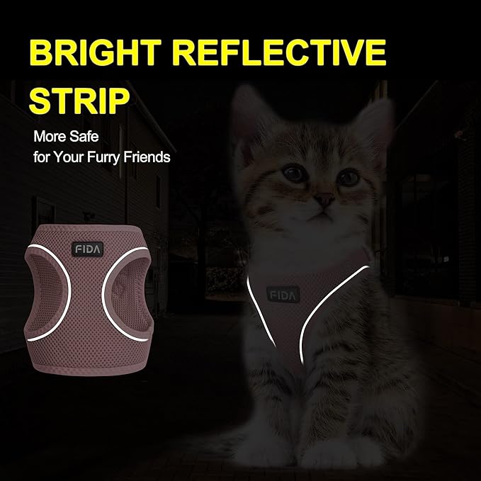 Fida Comfy Dog Harness with Leash, Cat Vest Harness Escape Proof, Breathable - Image 4