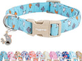 Faygarsle Funny Chicken Pattern Dog Collar, Cotton Fabric, Light Blue by Faygarsle