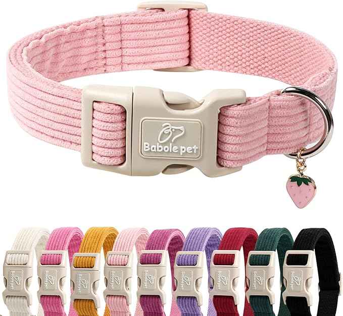 Cute Corduroy Dog Collar