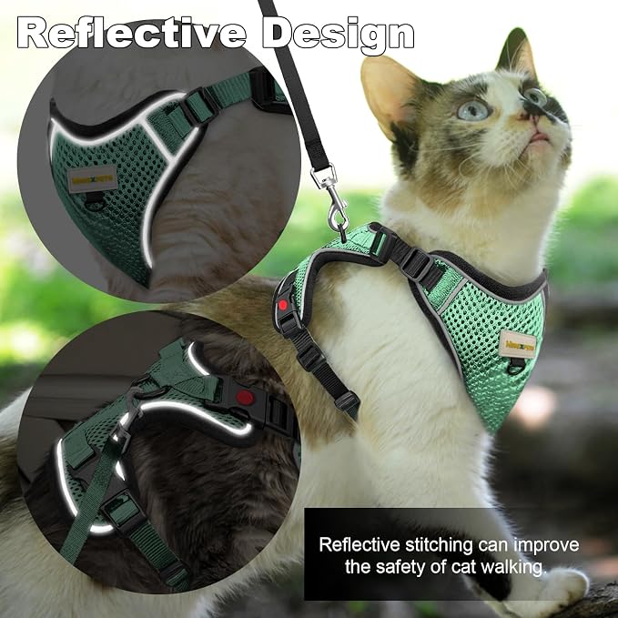 Cat Harness and Leash for Walking, Retractable Cat Harnesses and Leash Set - Image 3