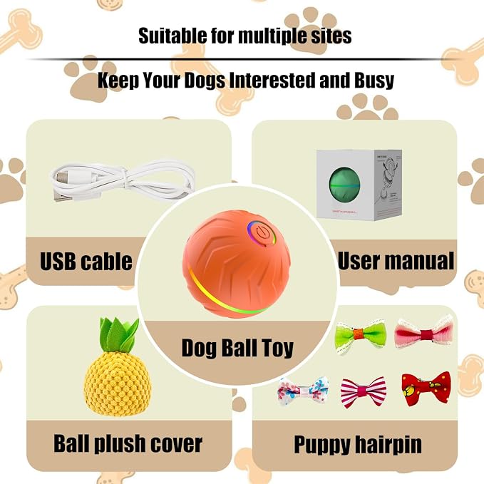 Valentines Day Gifts Interactive Dog Toys Dogs Ball, Moving Dog Toy - Image 7