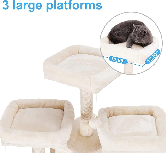 Hey-brother Cat Tree, 71 inches XL Large Cat Tower - Image 4