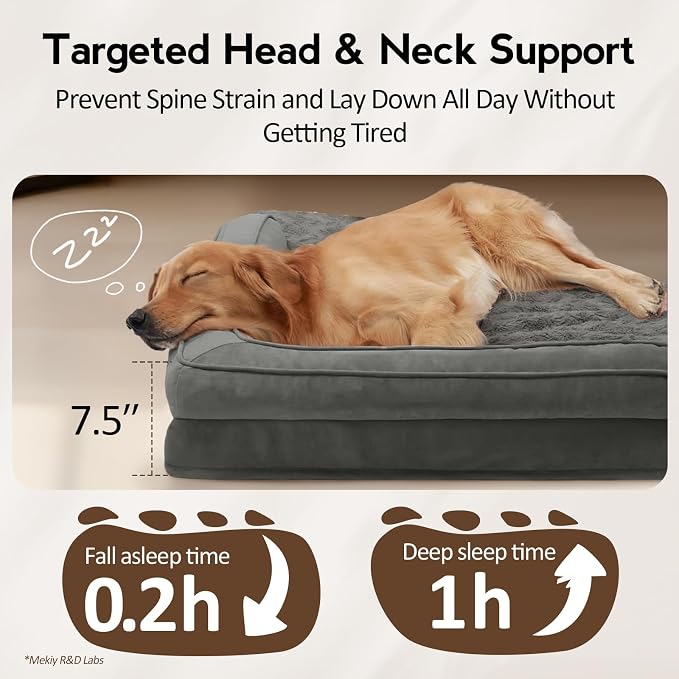 Large Dog Bed - XL Orthopedic Egg-Crate Memory Foam Dog Beds - Image 3