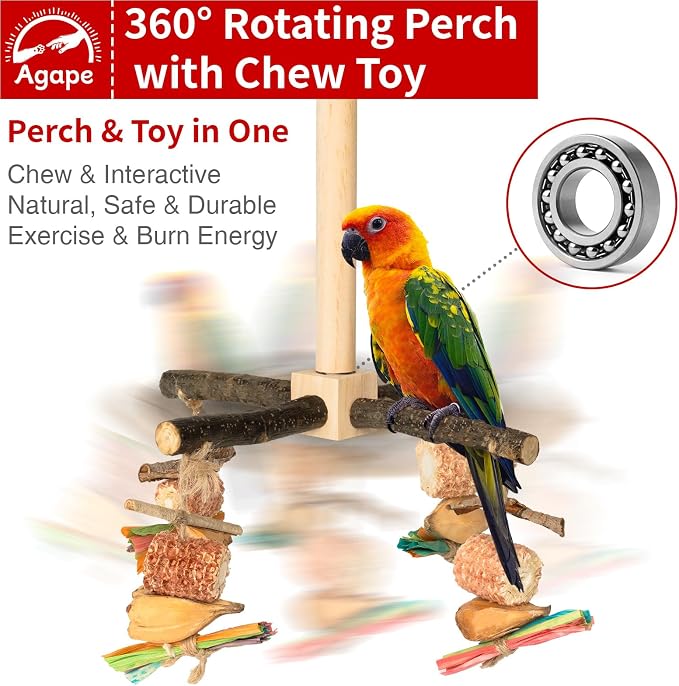 Agape Rotating Parrot Perch Toy - Image 2