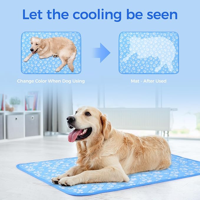 Rywell Self-Cooling Mat for Dogs Small, Rabbit&Guinea Pig cage Liners 24'' x - Image 2