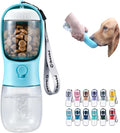Dog Water Bottle with Food Container, Travel Puppy Water Bowl, Portable Pet by Cibaabo