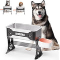 1.5 Gallon Elevated Large Dog Water Bowl, 2 Height Adjustable Stainless Steel by Unknown