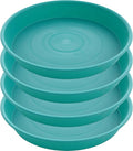 4 Pack of 14 inch Plant Saucers Bird Bath Bow Round, Plastic Plant Saucer Tray by Bleuhome